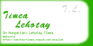 timea lehotay business card