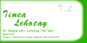 timea lehotay business card